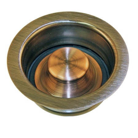 Westbrass InSinkErator Style Disposal Flange and Stopper in Antique Copper D2089-11